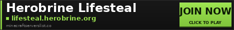 Herobrine Lifesteal Minecraft Server Banner