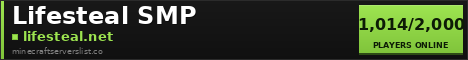 Lifesteal SMP Minecraft Server Banner