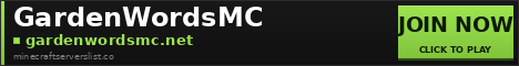 GardenWordsMC Minecraft Server Banner