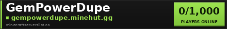 GemPowerDupe Minecraft Server Banner