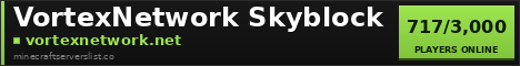 VortexNetwork Skyblock Minecraft Server Banner