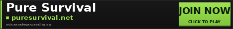 Pure Survival Minecraft Server Banner
