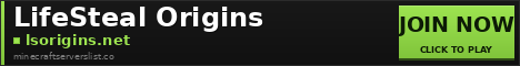 LifeSteal Origins Minecraft Server Banner