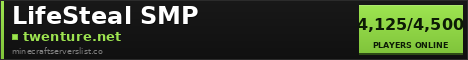 LifeSteal SMP Minecraft Server Banner