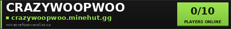 CRAZYWOOPWOO Minecraft Server Banner