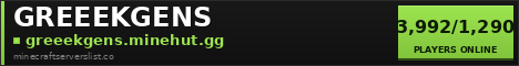 GREEEKGENS Minecraft Server Banner