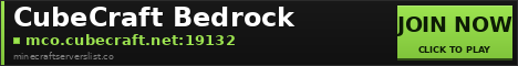 CubeCraft Bedrock Minecraft Server Banner