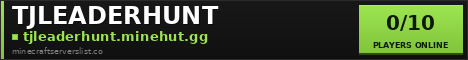 TJLEADERHUNT Minecraft Server Banner