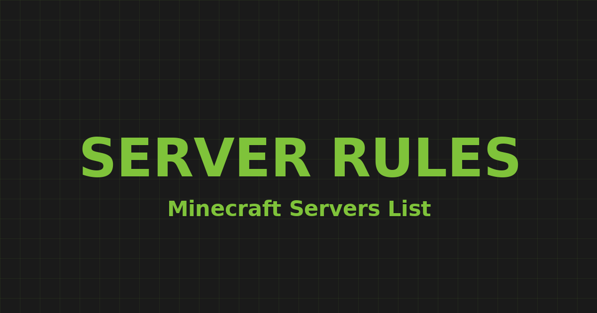 Minecraft Server Rules: Template & Best Practices for 2025