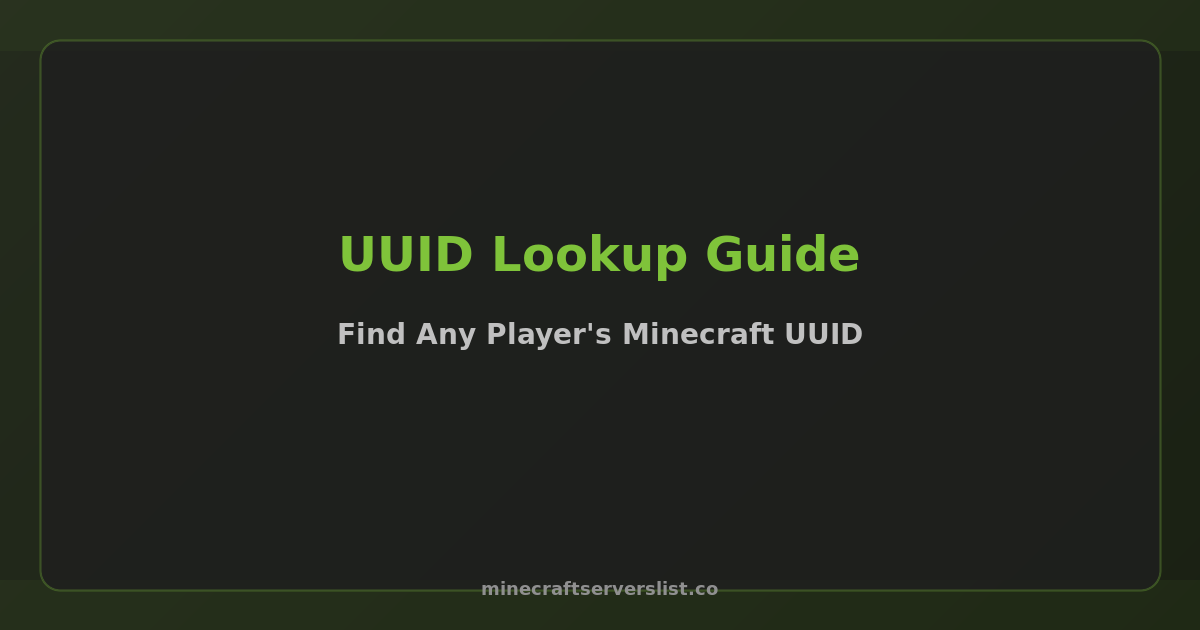 How to Find Your Minecraft UUID: Complete Guide 2025