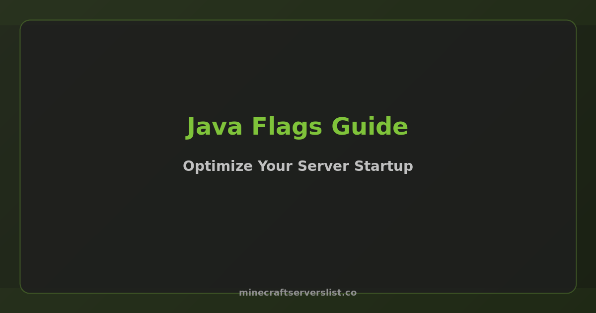 Minecraft Server Startup Scripts & Java Flags Guide 2025