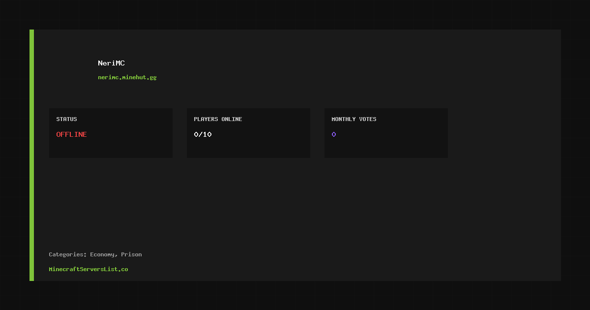 NeriMC Minecraft Server | 1.20+ | Minecraft Servers List